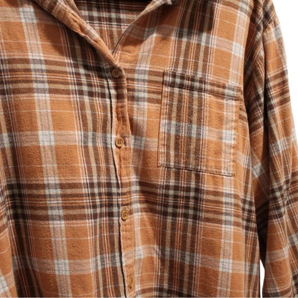 Cotton On Orange Plaid Women's Top - Picture 2 of 8